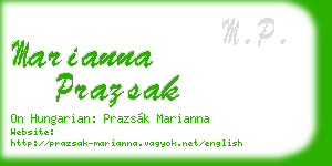 marianna prazsak business card